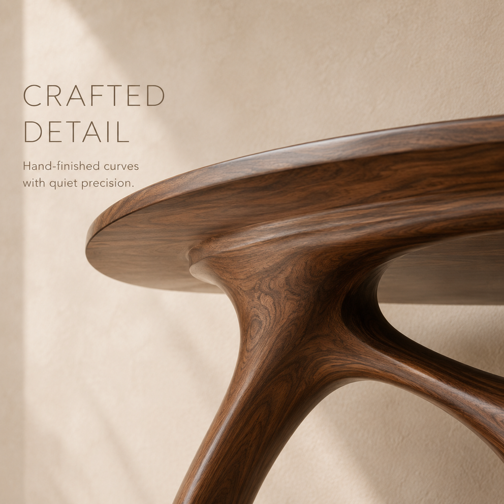 Alden Curved Wood Console Table - product image 06