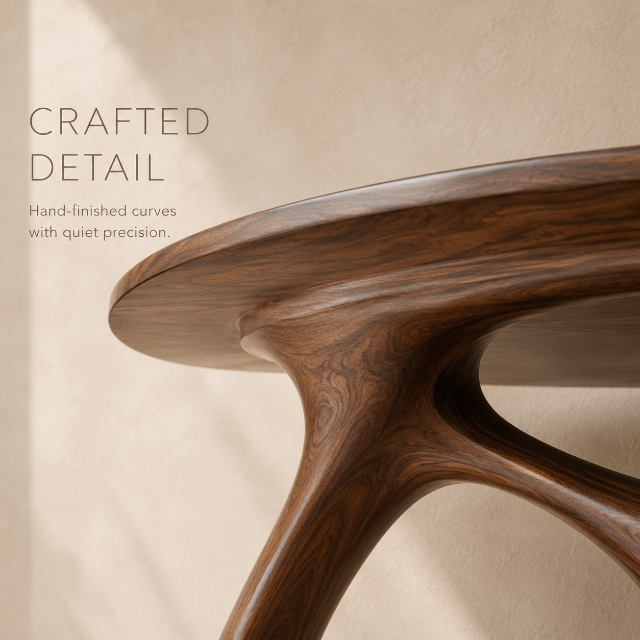 Alden Curved Wood Console Table - product image 06