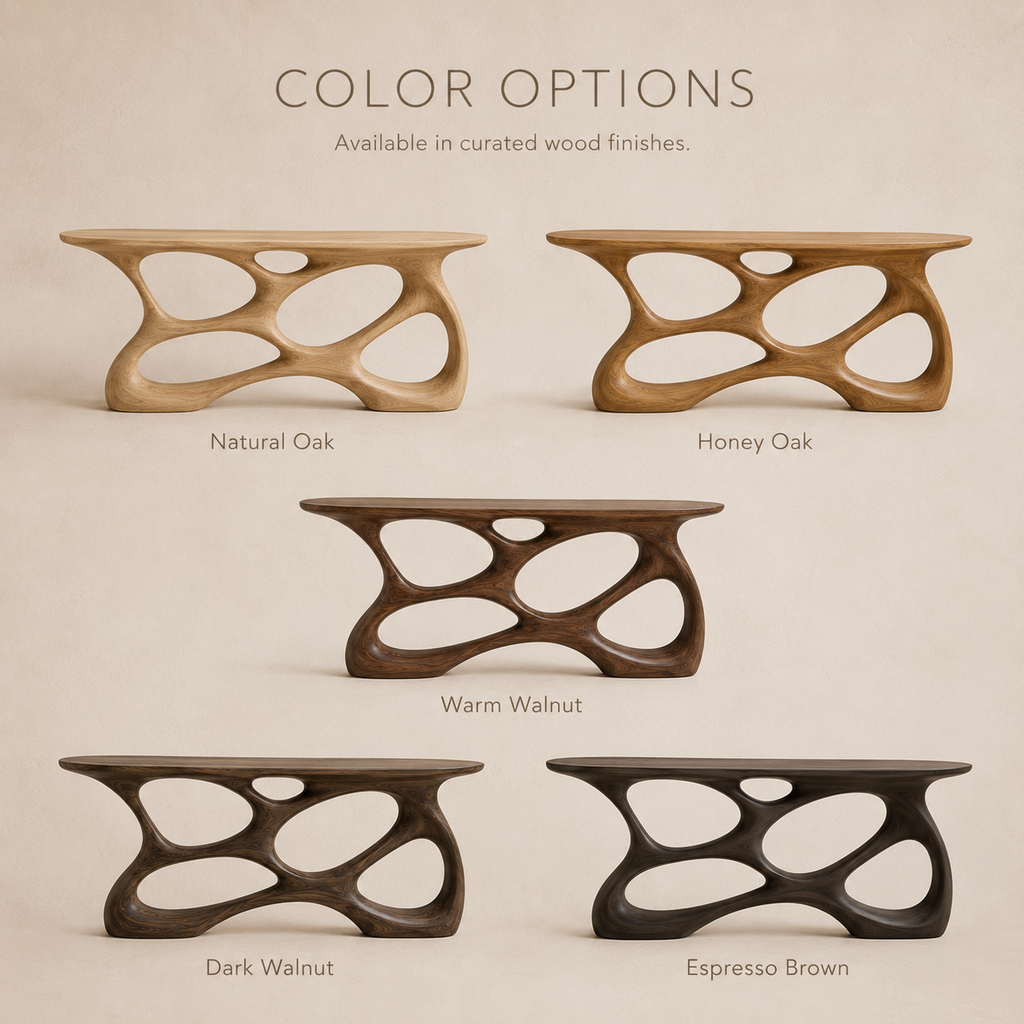 Alden Curved Wood Console Table - product image 10