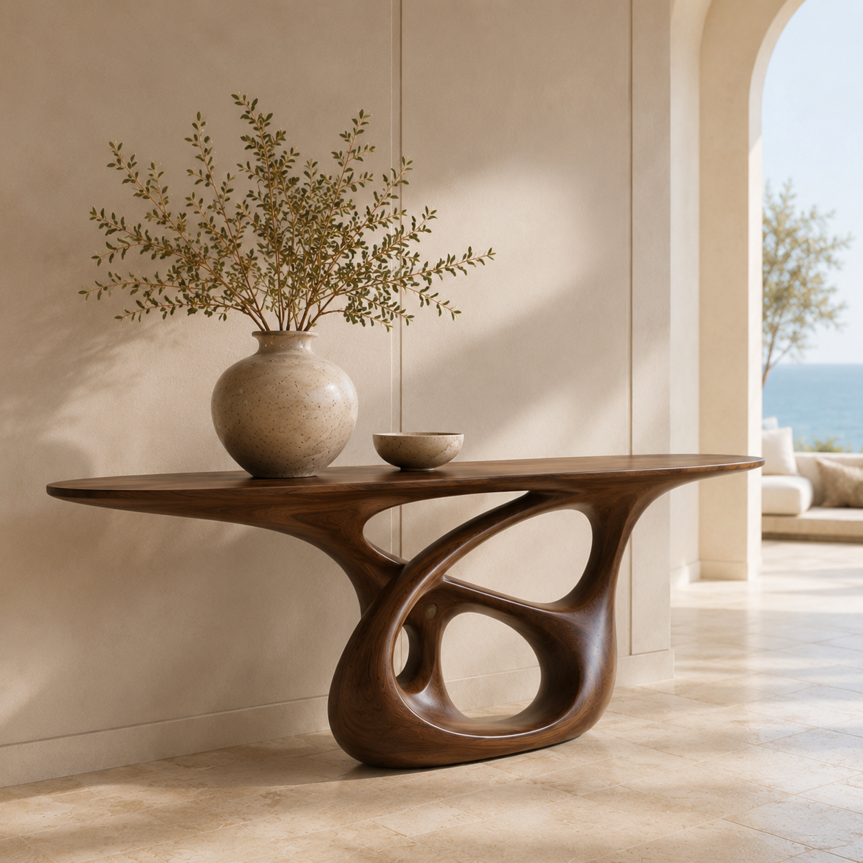 Aurelle Sculptural Console Table - main view