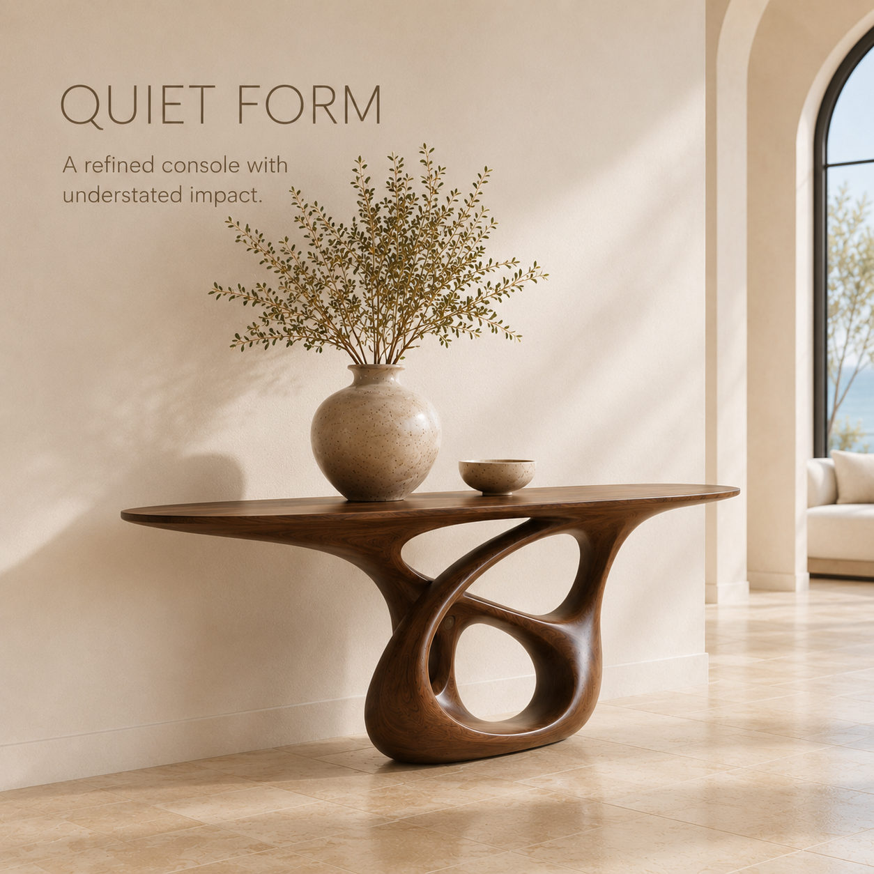 Aurelle Sculptural Console Table - product image 03