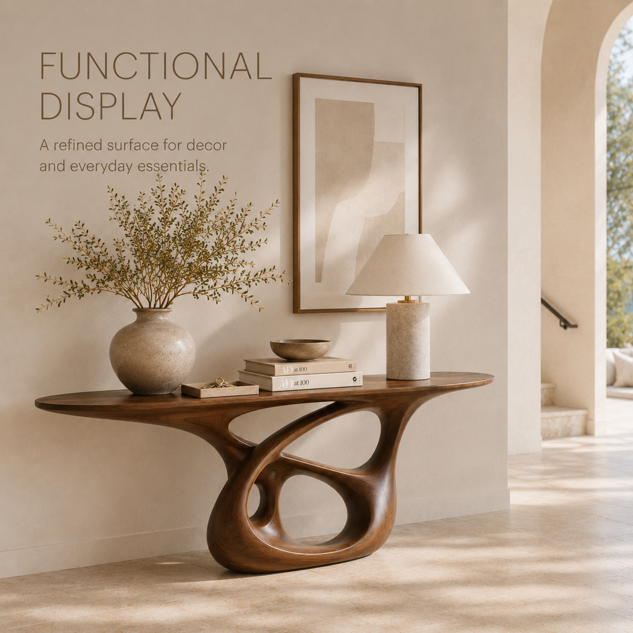 Aurelle Sculptural Console Table - product image 07