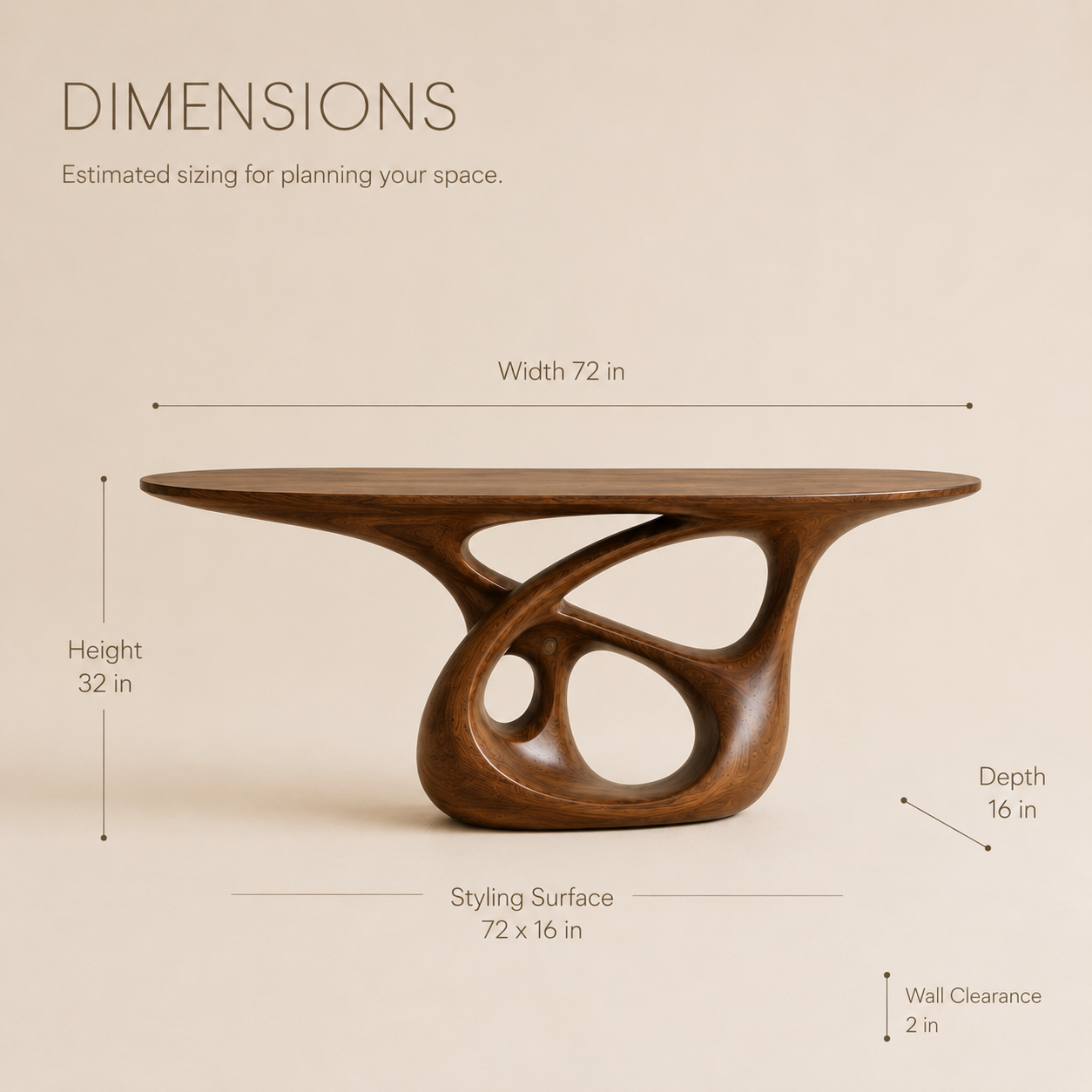 Aurelle Sculptural Console Table - product image 08