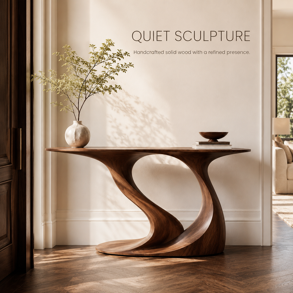 Soren Rounded Wood Console Table - product image 02