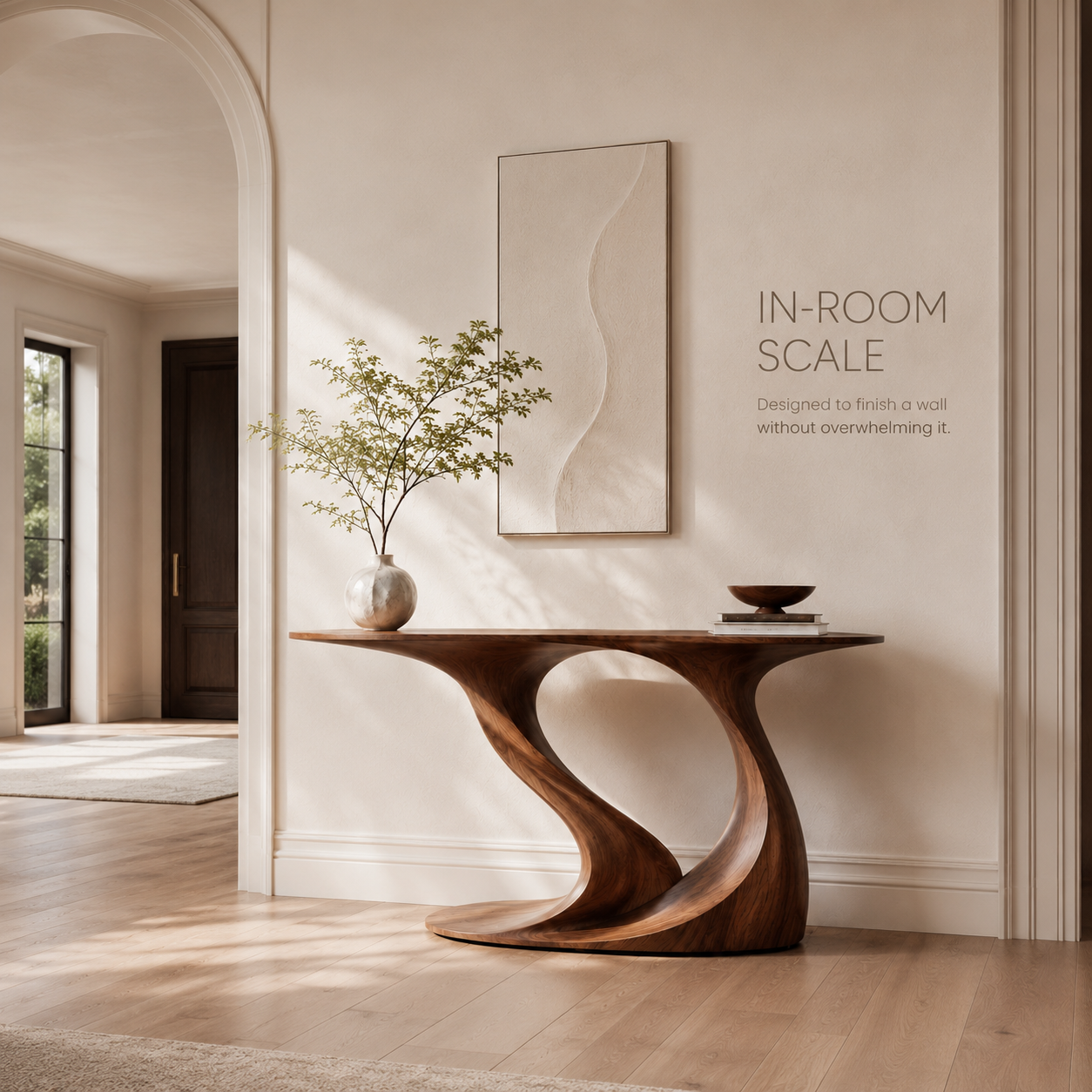Soren Rounded Wood Console Table - product image 04