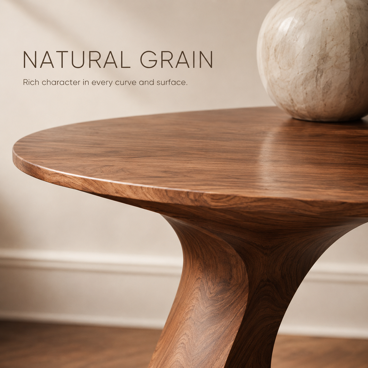 Soren Rounded Wood Console Table - product image 05