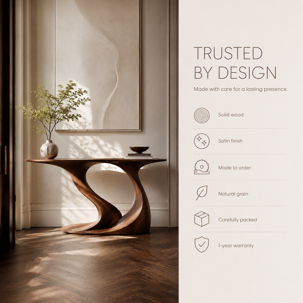 Soren Rounded Wood Console Table - product image 09