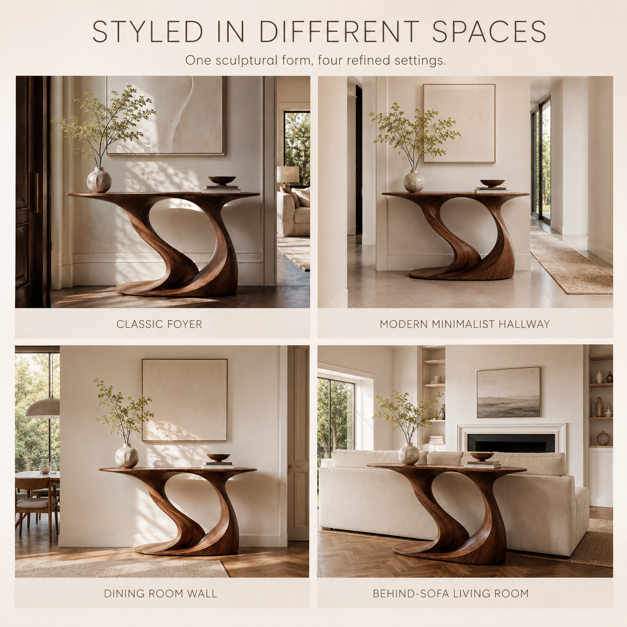 Soren Rounded Wood Console Table - product image 10
