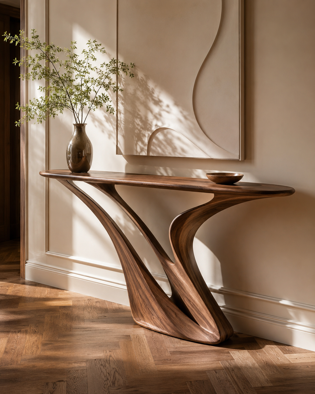 Veyra Soft Curve Console Table - main view