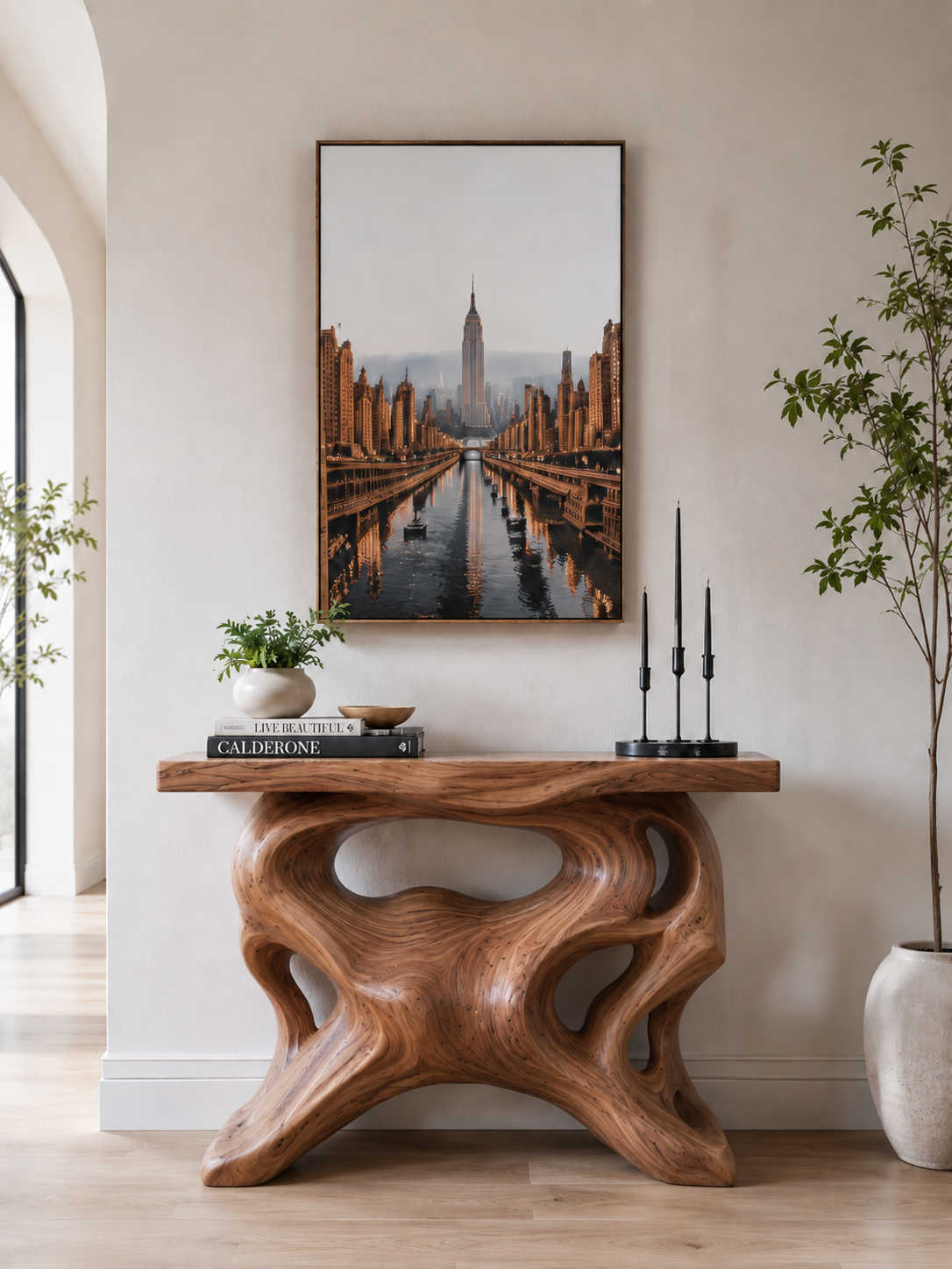 Nolan Arc Entry Console Table - main view