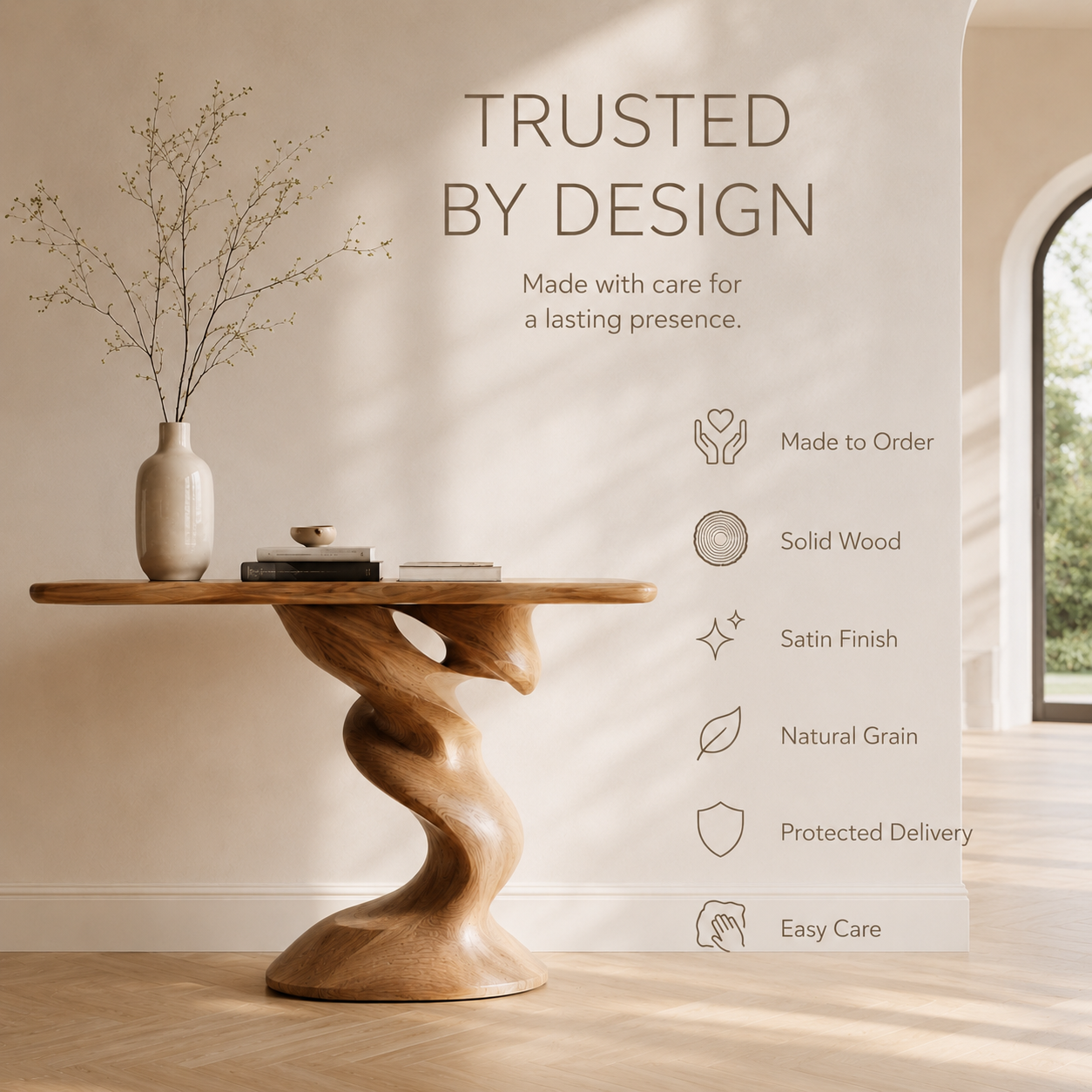 Liora Warm Walnut Console Table - product image 09