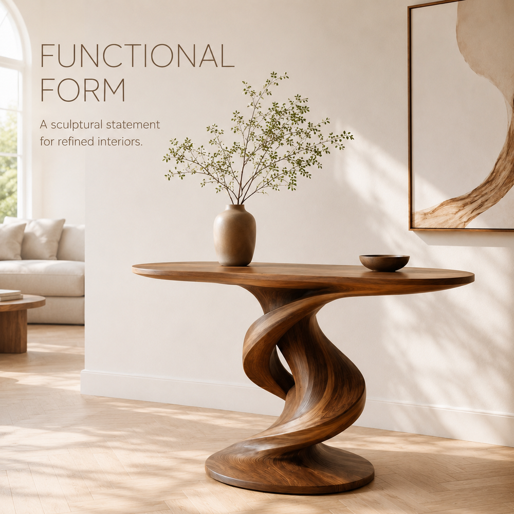 Brielle Sculpted Hall Console Table - product image 03