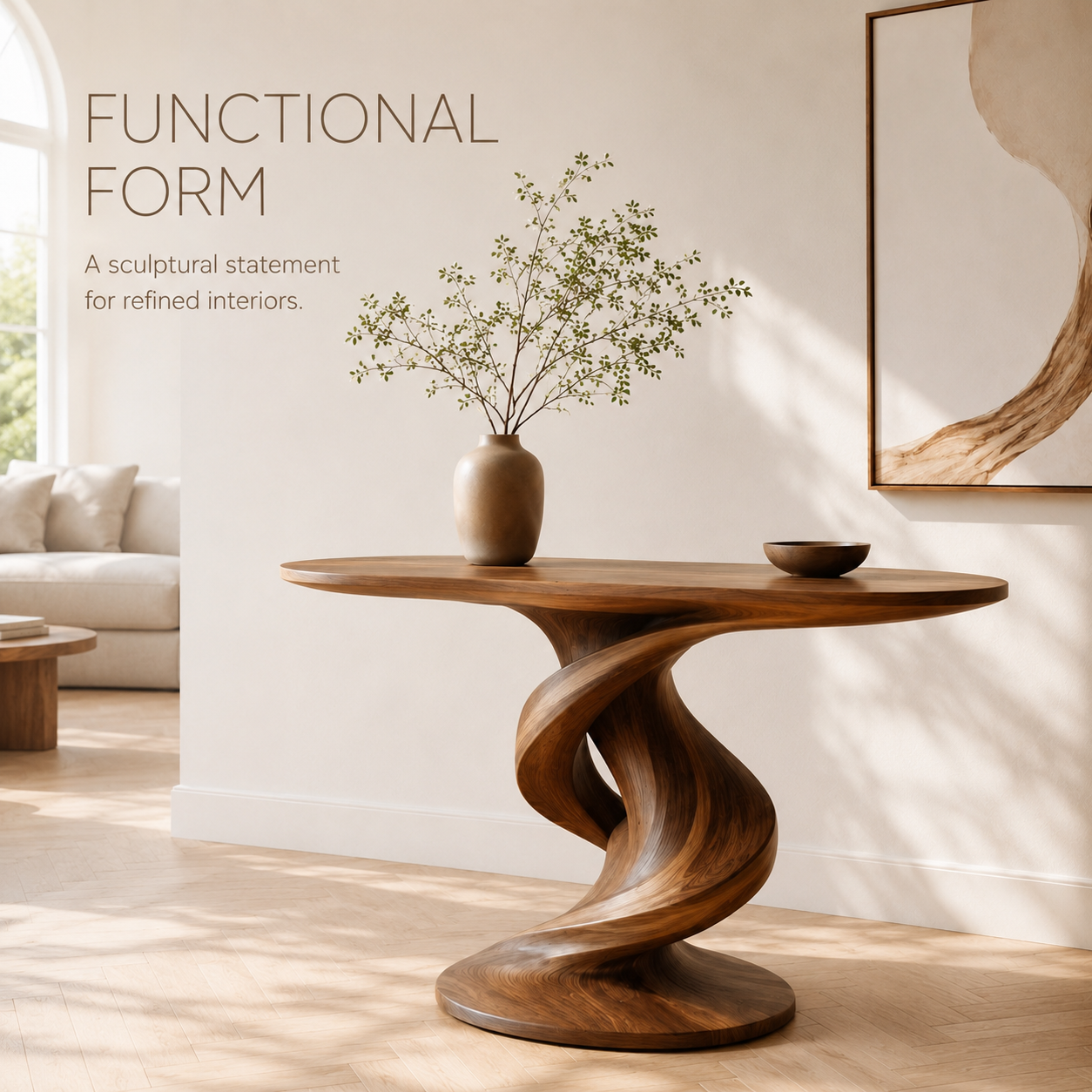 Brielle Sculpted Hall Console Table - product image 03