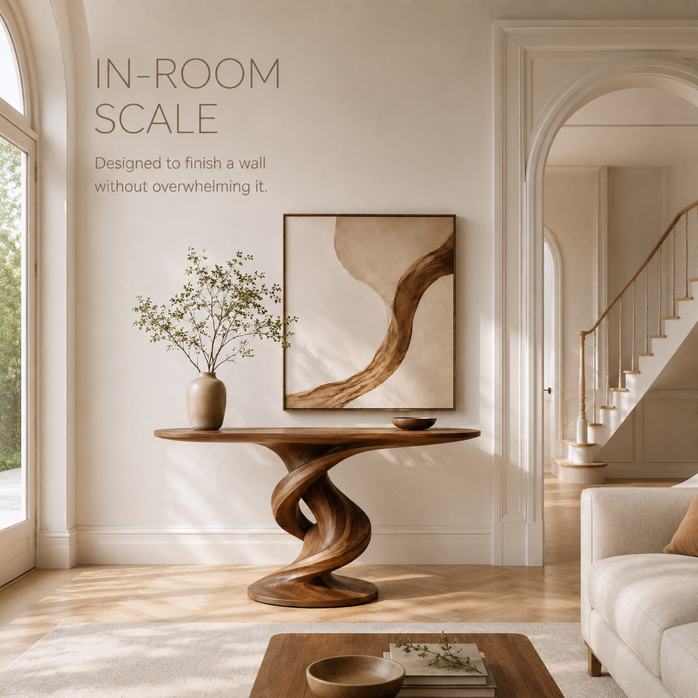 Brielle Sculpted Hall Console Table - product image 04
