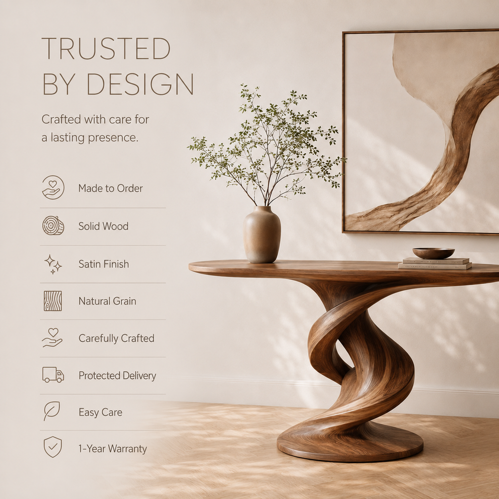Brielle Sculpted Hall Console Table - product image 09