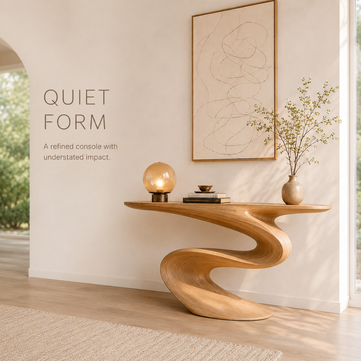 Orin Organic Modern Console Table - product image 03