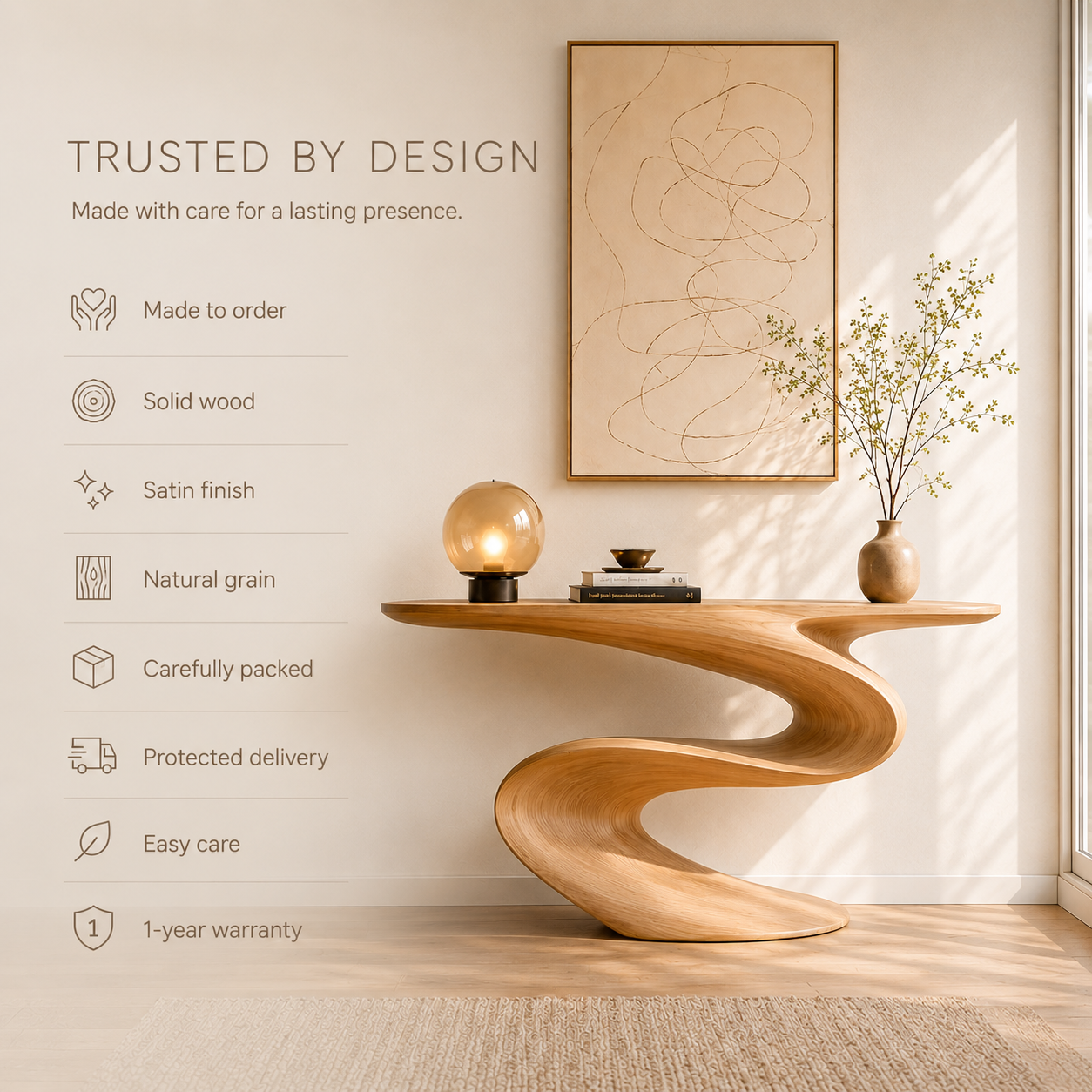 Orin Organic Modern Console Table - product image 09