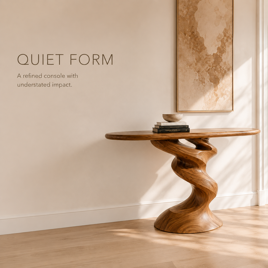 Selene Rounded Foyer Console Table - product image 03