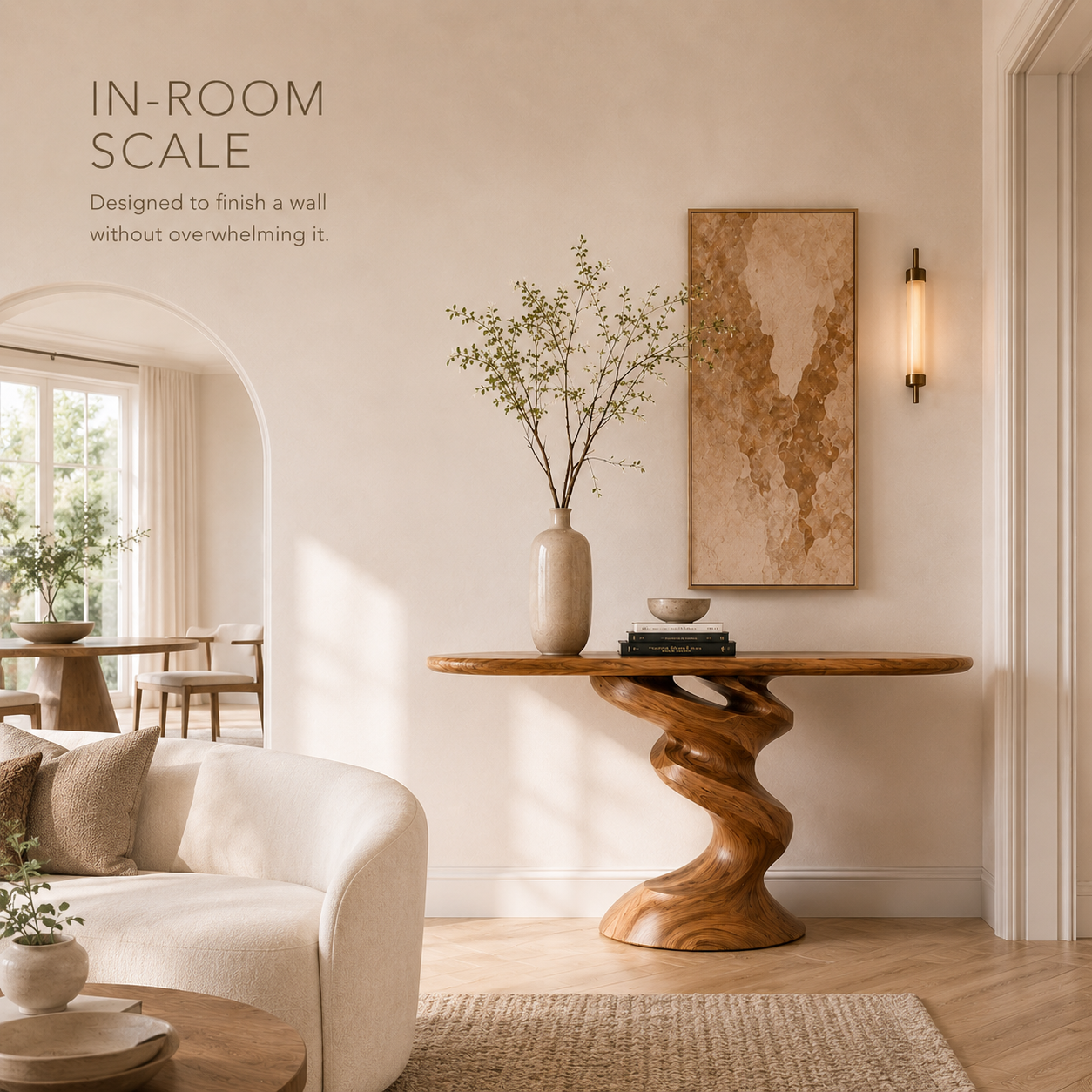 Selene Rounded Foyer Console Table - product image 04