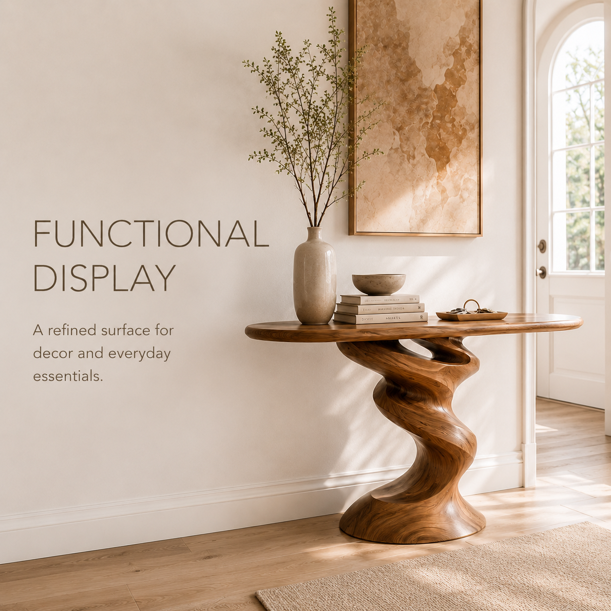 Selene Rounded Foyer Console Table - product image 07