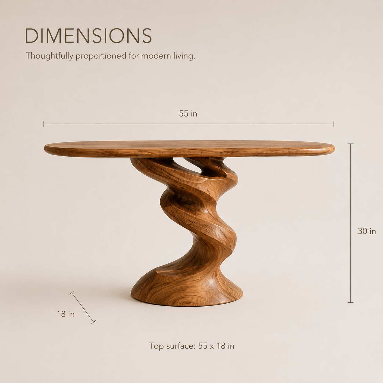 Selene Rounded Foyer Console Table - product image 08