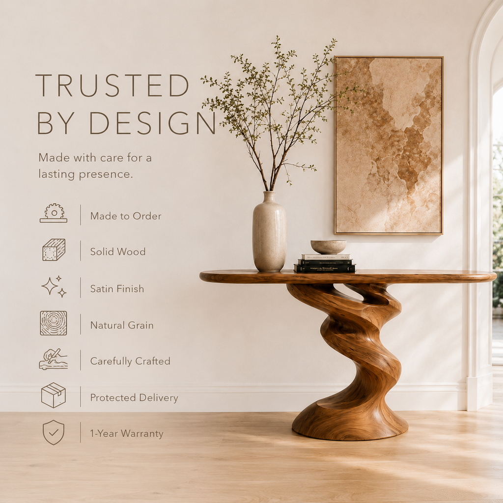 Selene Rounded Foyer Console Table - product image 09