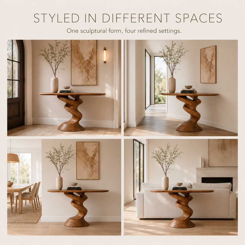 Selene Rounded Foyer Console Table - product image 11