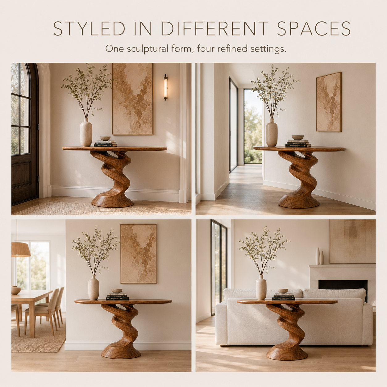 Selene Rounded Foyer Console Table - product image 11