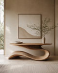 Mira Flow Wood Console Table - main view
