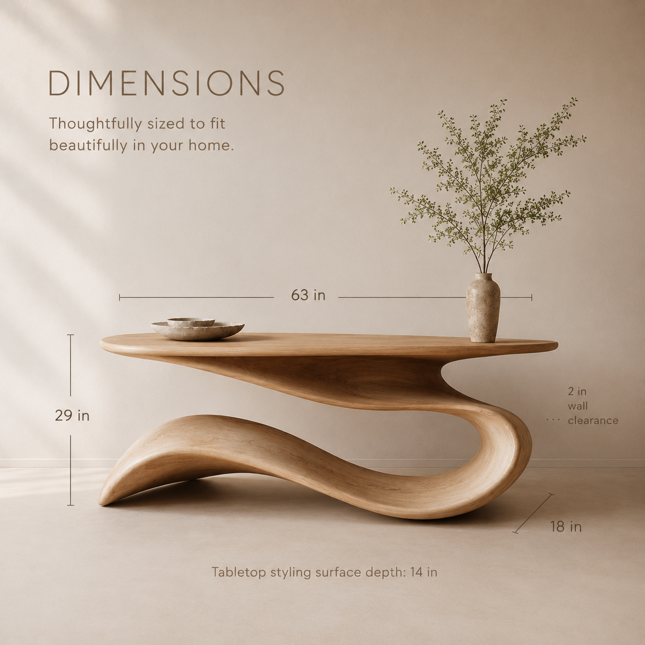 Mira Flow Wood Console Table - product image 08