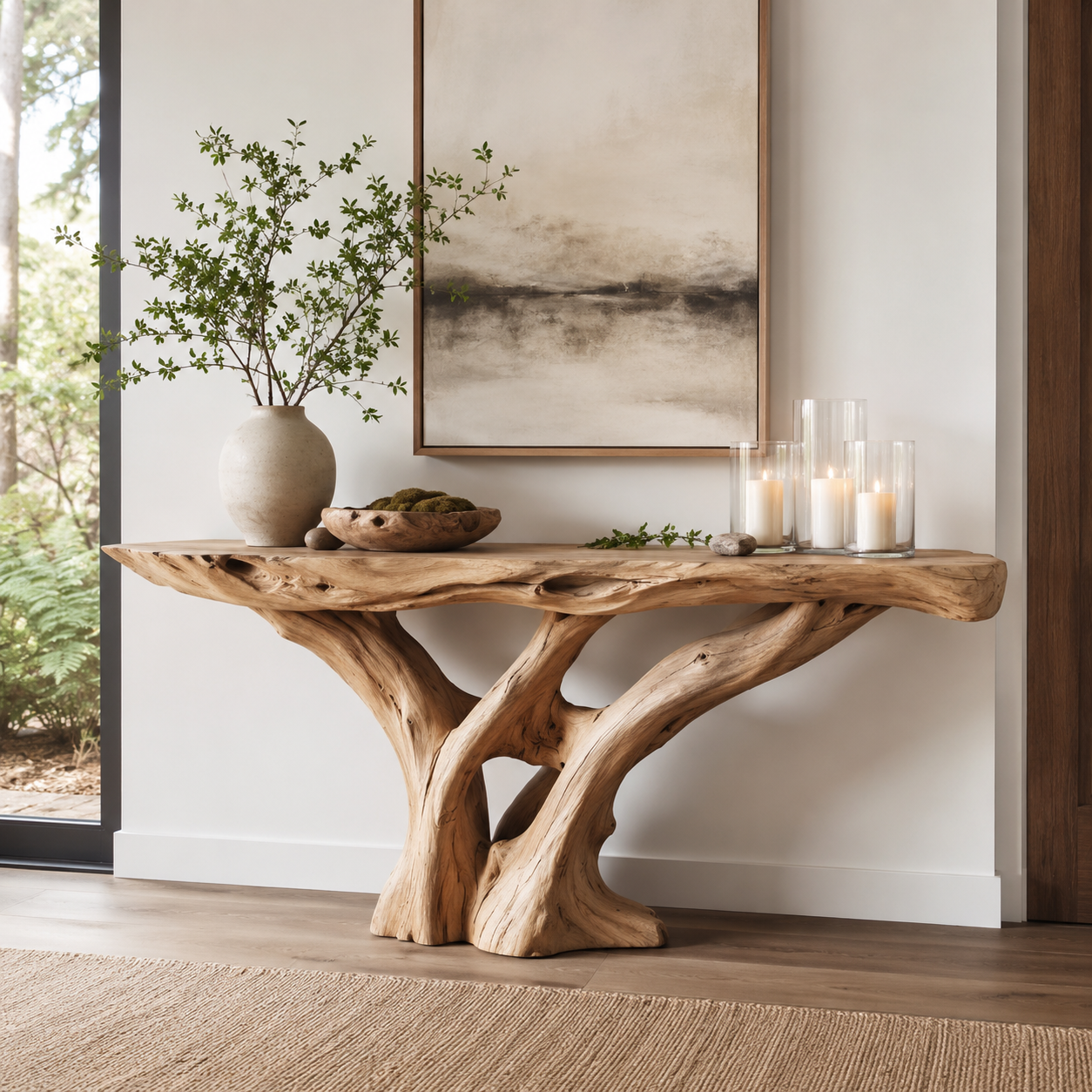 Vale Sculptural Entry Console Table - main view