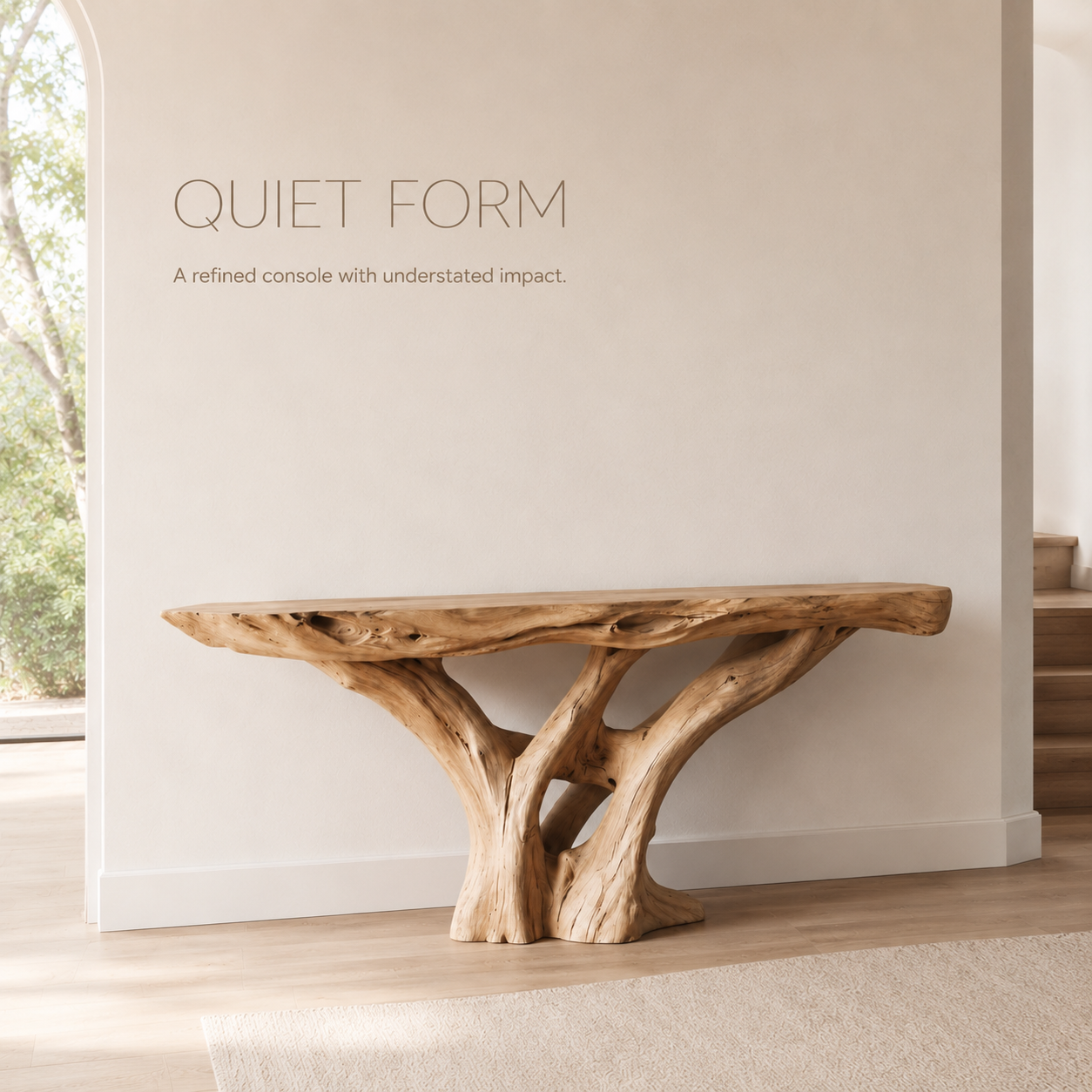 Vale Sculptural Entry Console Table - product image 03