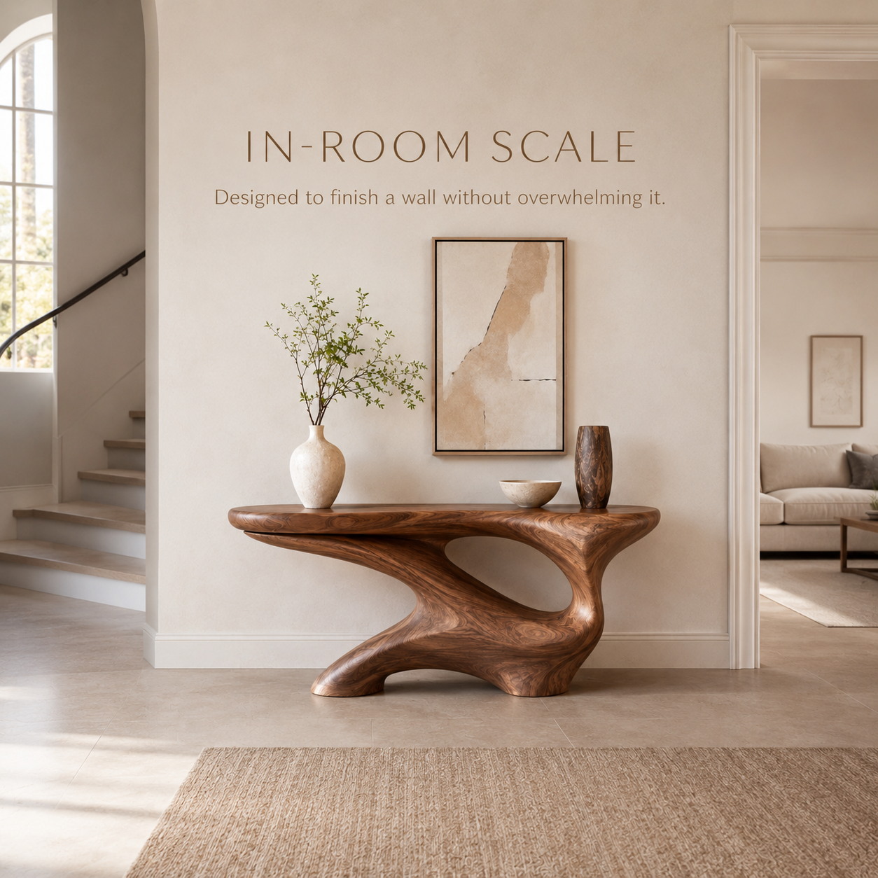 Celine Warm Modern Console Table - product image 04