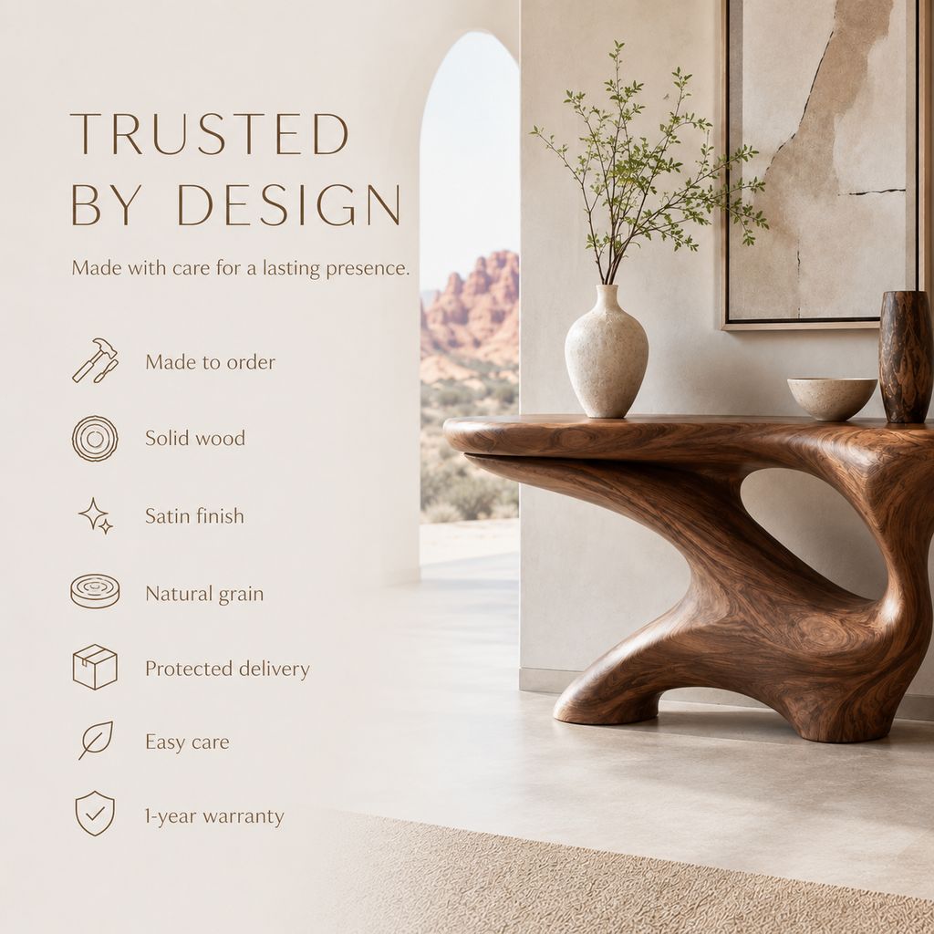 Celine Warm Modern Console Table - product image 09