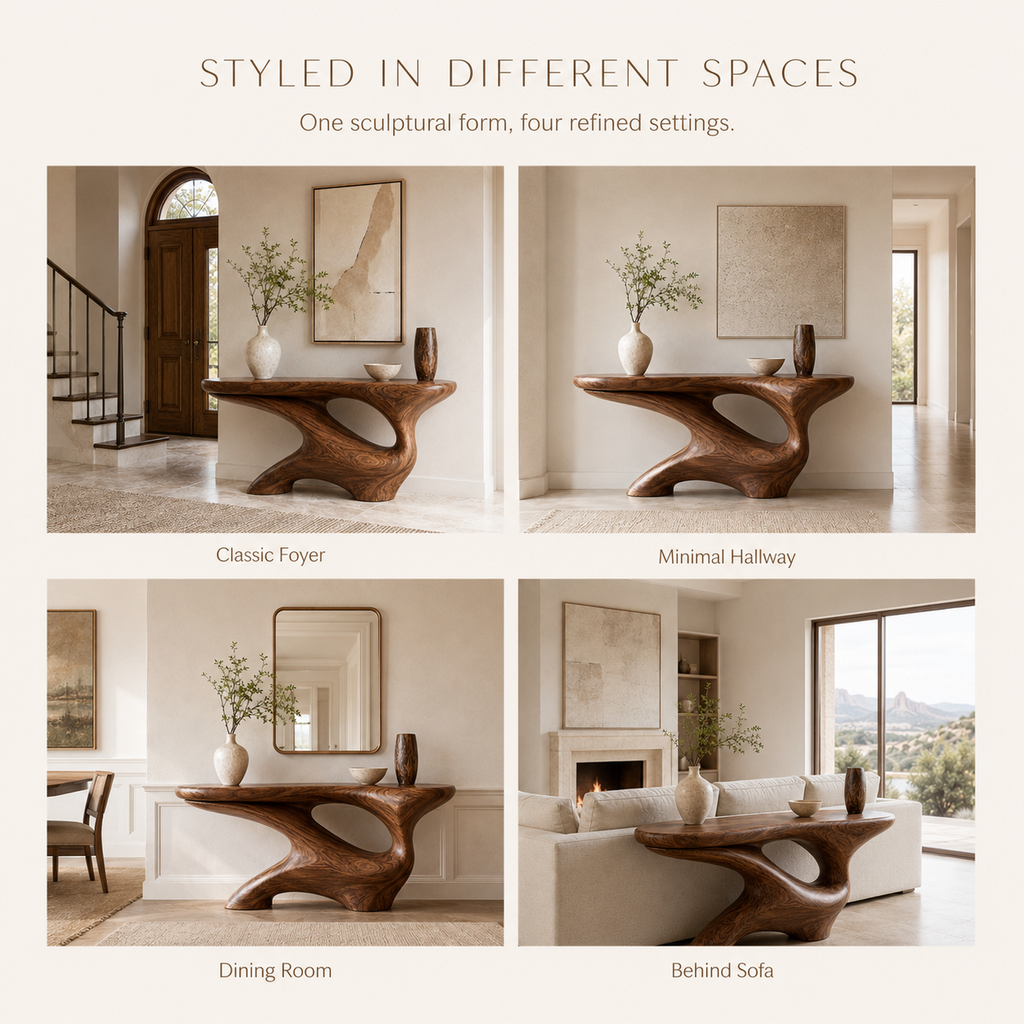 Celine Warm Modern Console Table - product image 10