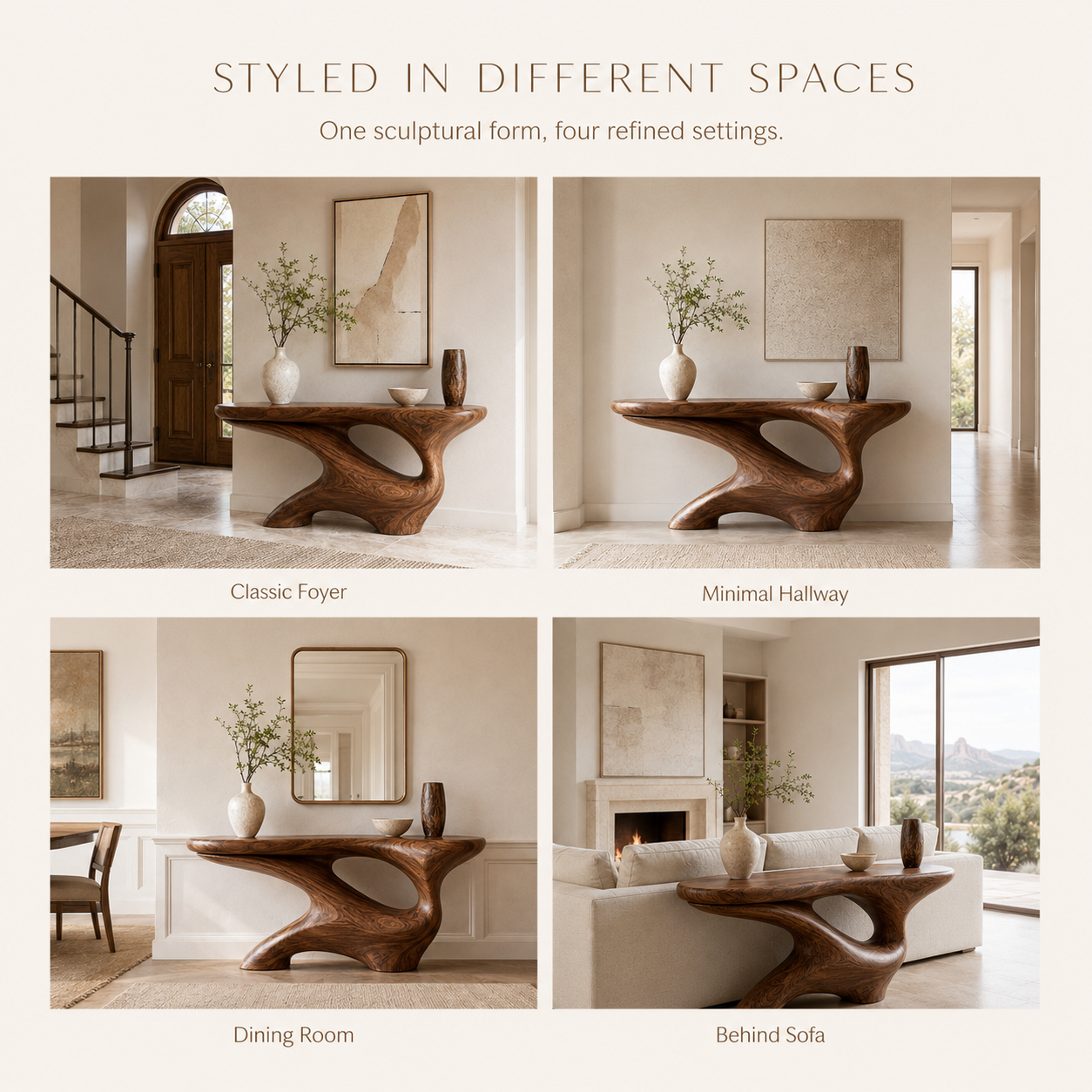 Celine Warm Modern Console Table - product image 10
