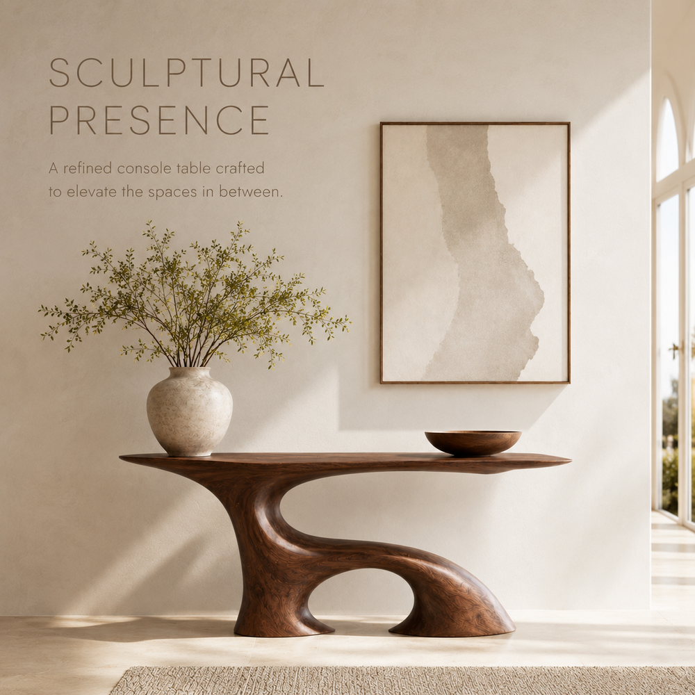 Aurelle Sculptural Console Table - product image 02