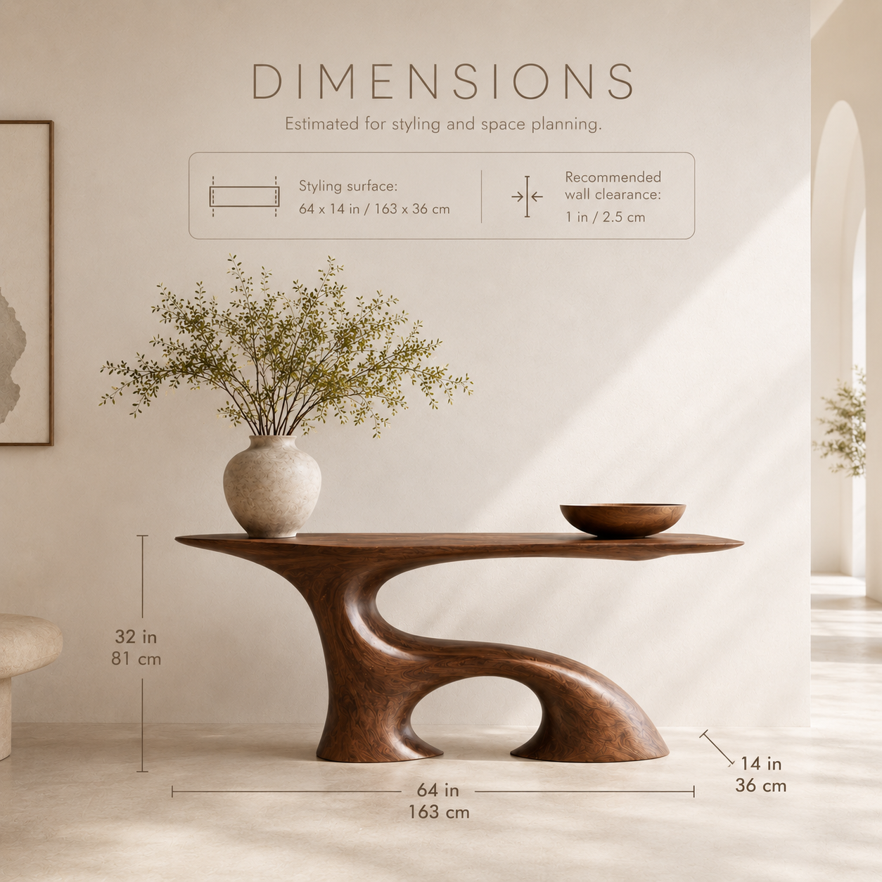 Aurelle Sculptural Console Table - product image 08