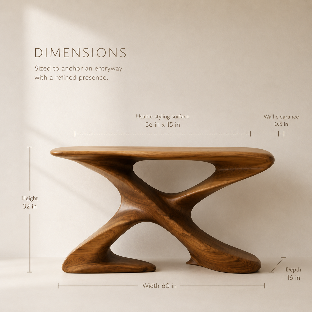 Caldera Organic Hall Console Table - product image 08