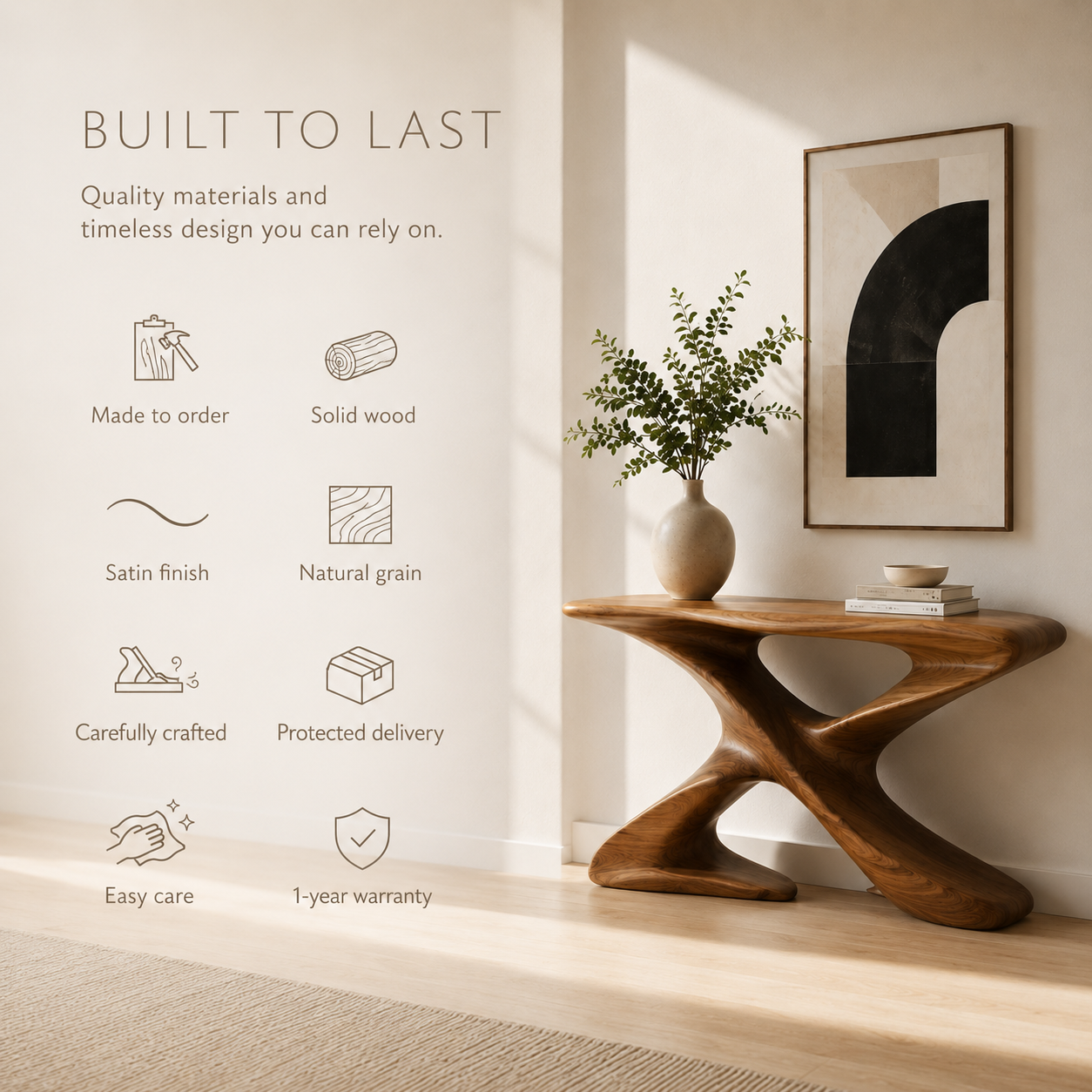 Caldera Organic Hall Console Table - product image 09