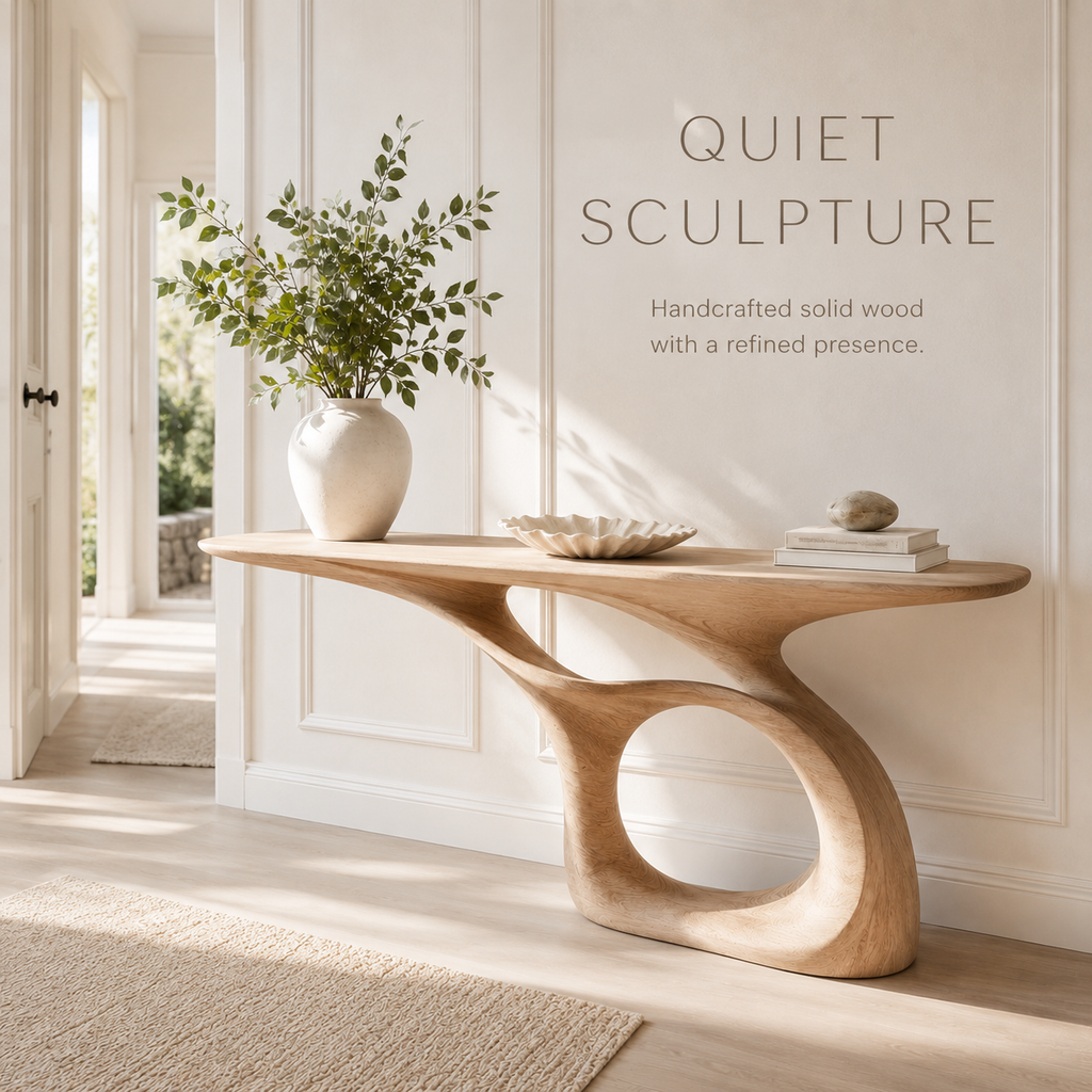 Soren Rounded Wood Console Table - product image 02