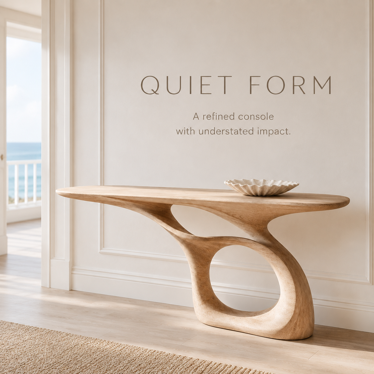 Soren Rounded Wood Console Table - product image 03