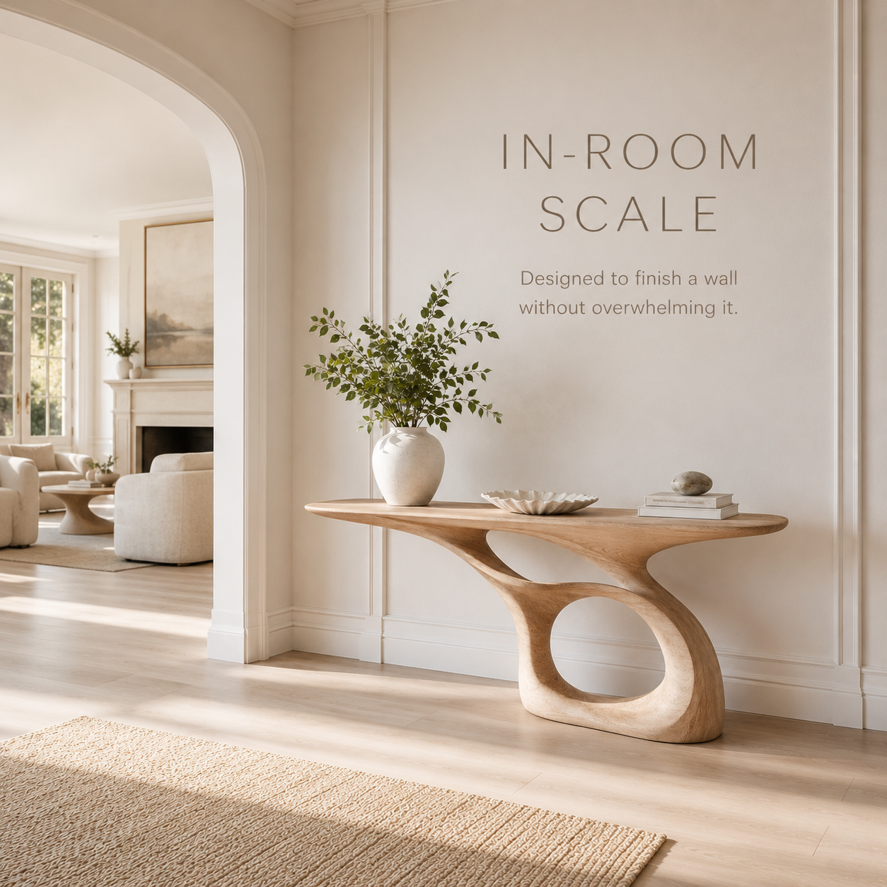 Soren Rounded Wood Console Table - product image 04