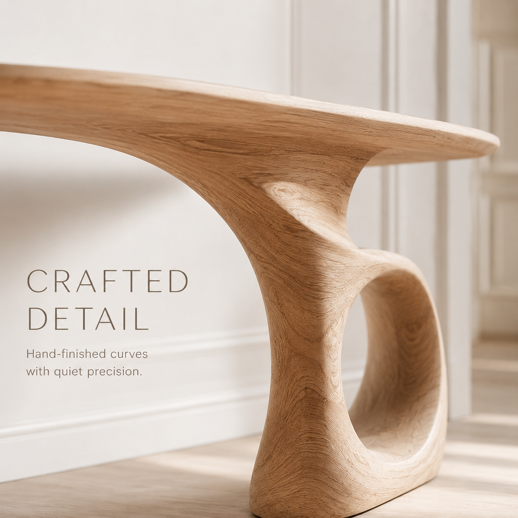 Soren Rounded Wood Console Table - product image 06