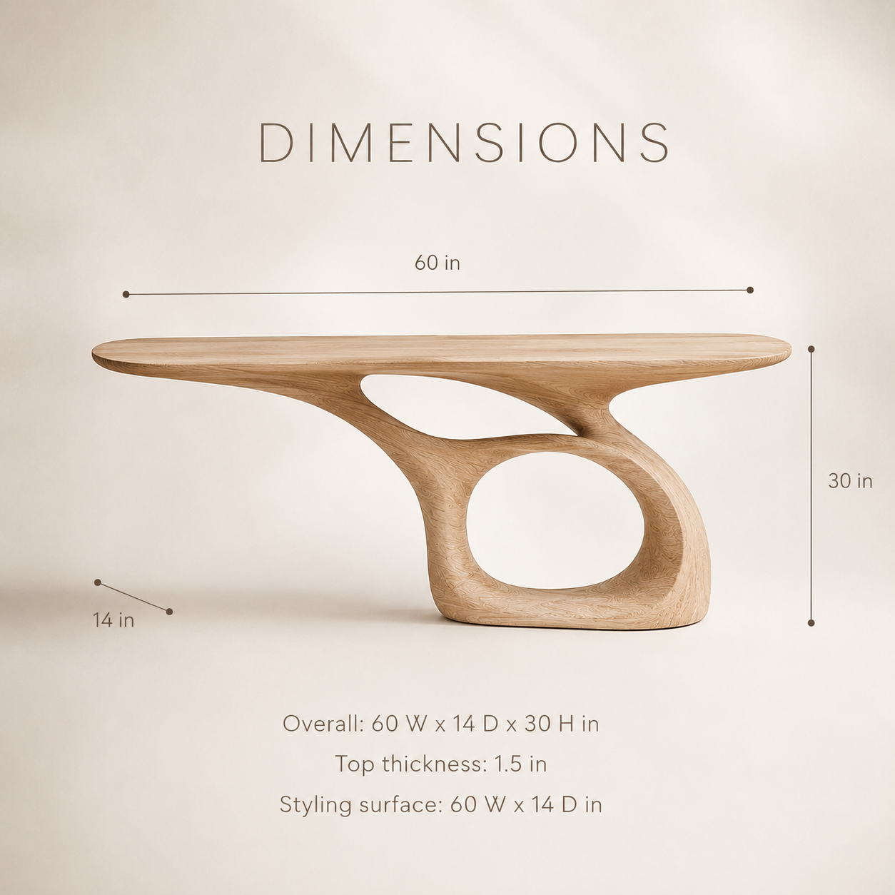 Soren Rounded Wood Console Table - product image 08