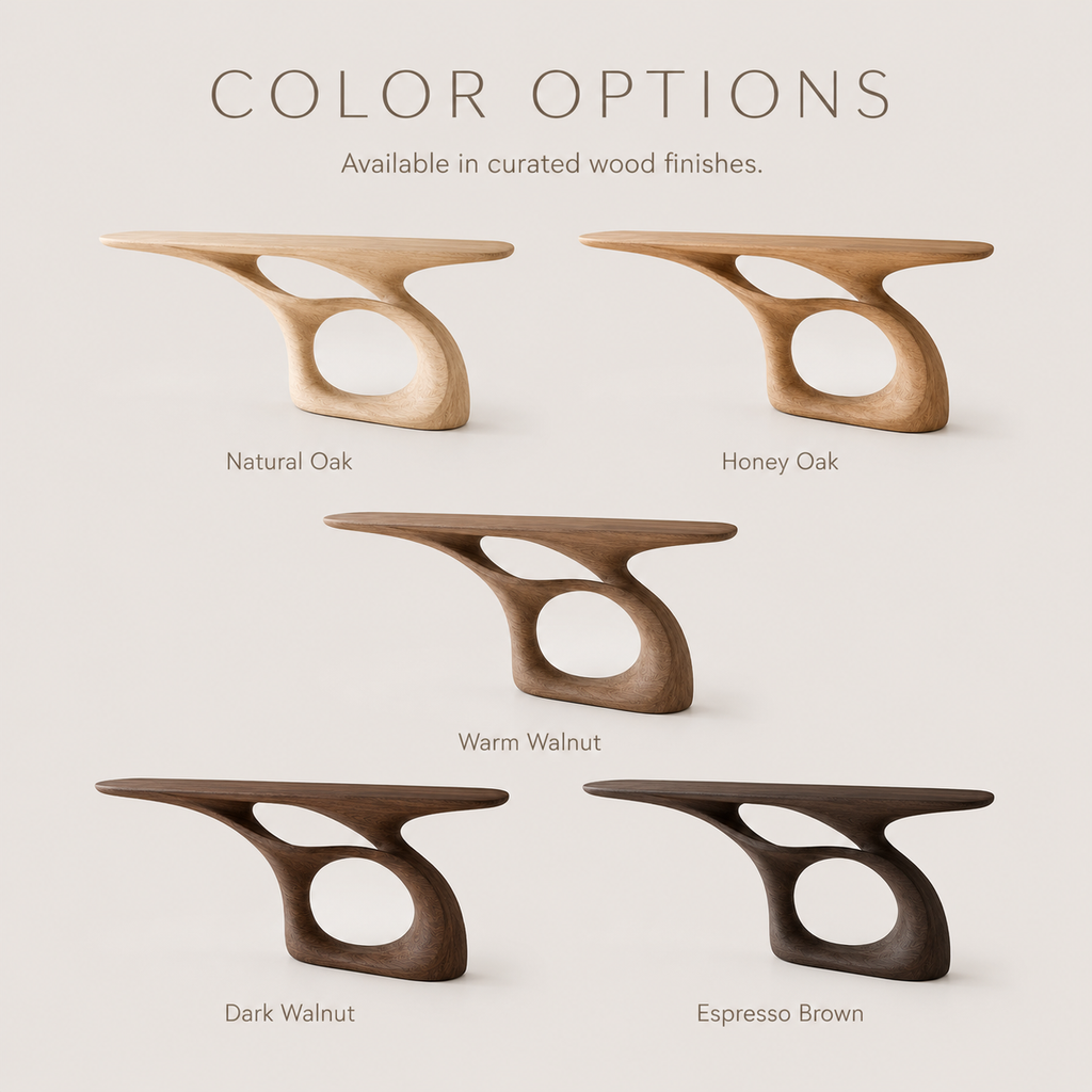 Soren Rounded Wood Console Table - product image 11