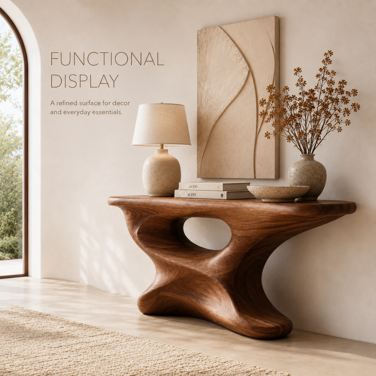 Liora Warm Walnut Console Table - product image 07