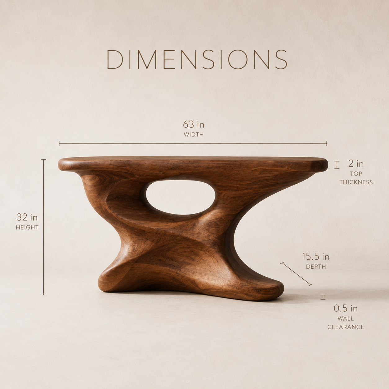 Liora Warm Walnut Console Table - product image 08