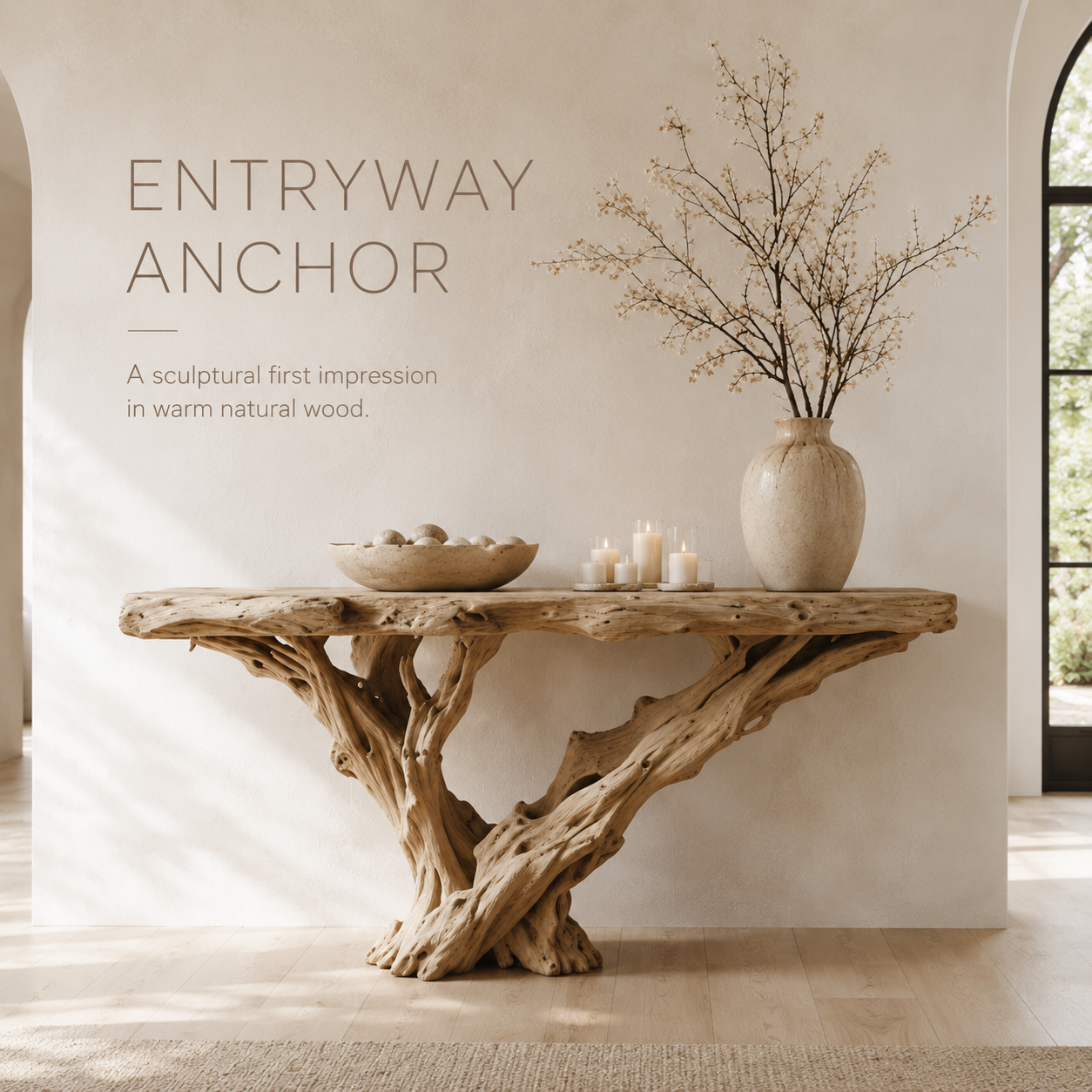 Brielle Sculpted Hall Console Table - product image 02