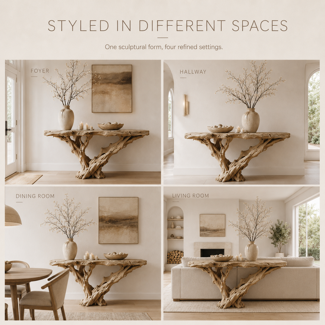 Brielle Sculpted Hall Console Table - product image 03